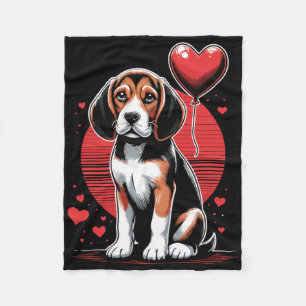 Beagle Dog Valentine's Day Dog Owner Valentine 1 Fleece Blanket