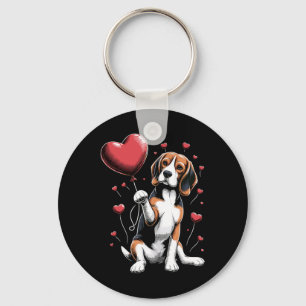 Beagle Dog Valentine's Day Dog Owner Valentine Key Ring