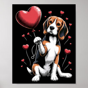 Beagle Dog Valentine's Day Dog Owner Valentine  Poster