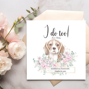Beagle Dog Wedding Cocktail Napkins