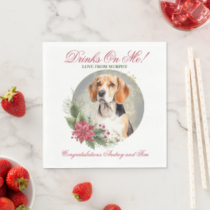 Beagle Dog Wedding Napkins With Dogs Photo