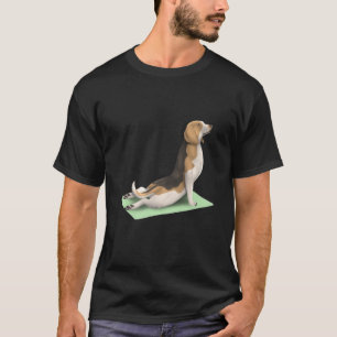Beagle Dog Yoga Pose Meditation Zen Workout Exerci T-Shirt