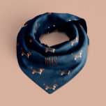 Beagle Dogs Pattern Monogrammed Bandana<br><div class="desc">Fun beagle dogs on a classic navy blue background pattern. Personalise with a monogram to make the perfect one of a kind gift.

Looking for a different colour? No problem! Simply click the "Customise" button and select the background colour of your choice.</div>