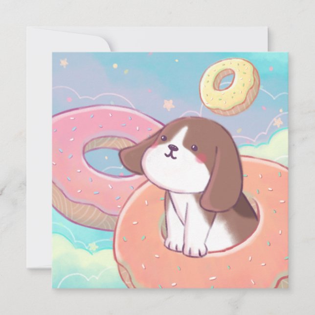 Beagle & Donuts Thank You Card (Front)