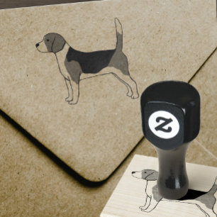 Beagle Drawing   Pet Dog Lover's Rubber Stamp