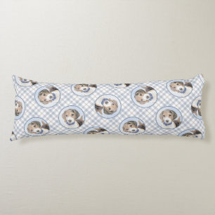 Beagle English Painting Tri Tricolor Cute Dog Art Body Cushion