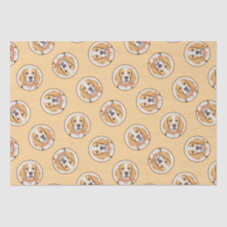 Beagle English Painting Tri Tricolor Cute Dog Art Tissue Paper