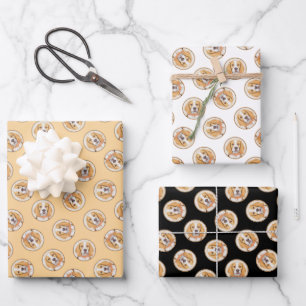 Beagle English Painting Tri Tricolor Cute Dog Art Wrapping Paper Sheet