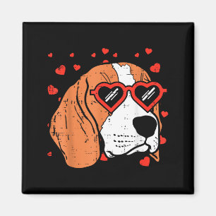 Beagle Face Heart Gles Cute Valentines Day Dog Lov Magnet
