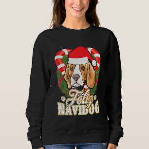 Beagle Feliz Navidog Santa Claus Dog Christmas Tee