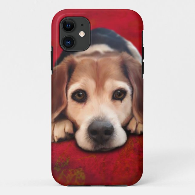 Beagle Fine Art Dog Art Painting Case-Mate iPhone Case (Back)