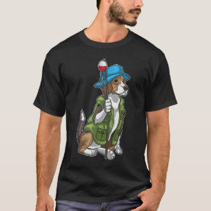 Beagle Fisher Fishing rod Fishing T-Shirt