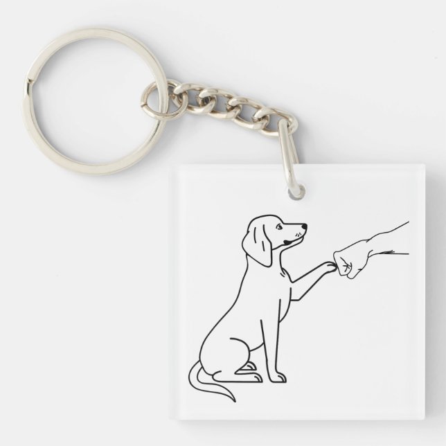  Beagle Fist Bump | Dog Lover Gift | Funny Beagle  Key Ring (Front)