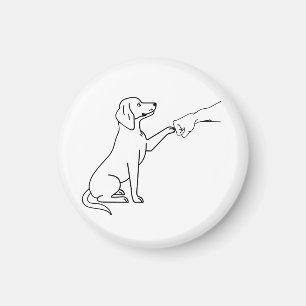 Beagle Fist Bump Dog Lover Gift Funny Beagle Magnet