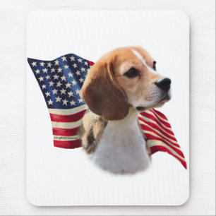 Beagle Flag Mouse Pad