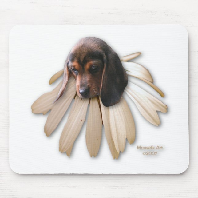 Beagle Flower Mousepad (Front)