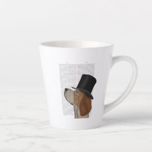 Beagle, Formal Hound and Hat Latte Mug
