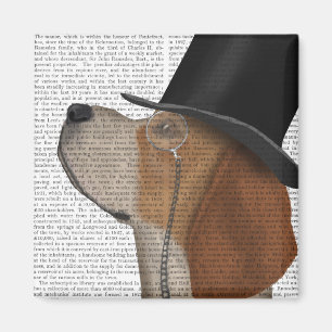 Beagle, Formal Hound and Hat Magnet