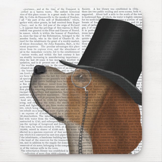 Beagle, Formal Hound and Hat Mouse Pad (Front)