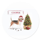 Beagle Funny Christmas Dog with Tree