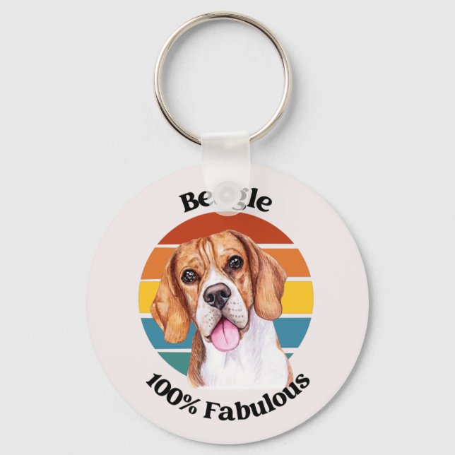 Beagle funny quote Keychain (Front)