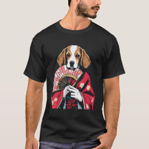 Beagle Geisha Funny Dog Kimono T-Shirt