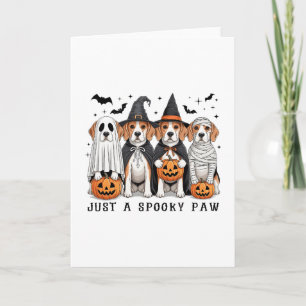 Beagle Ghost Cute Dog Halloween Thanksgiving  Card