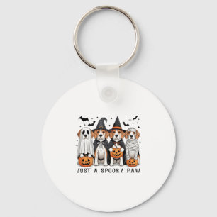 Beagle Ghost Cute Dog Halloween Thanksgiving  Key Ring