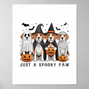 Beagle Ghost Cute Dog Halloween Thanksgiving Poster