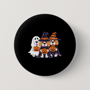 Beagle Ghost Pumpkin Halloween Design For Dog Love 6 Cm Round Badge