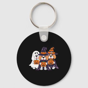 Beagle Ghost Pumpkin Halloween Design For Dog Love Key Ring