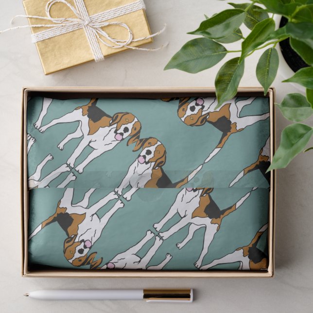 Beagle Good Luck  Tissue Paper (Gift)