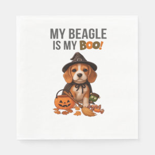 Beagle Halloween Costume  My Beagle is My Boo Dog  Napkin