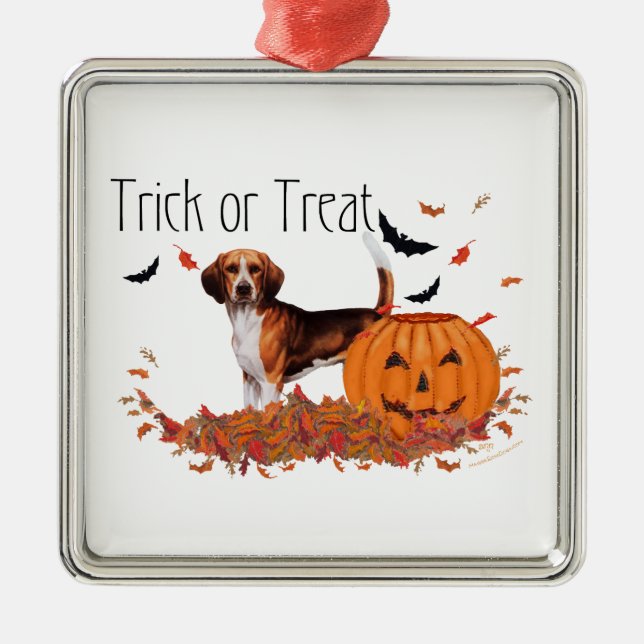 Beagle Halloween Metal Tree Decoration (Front)