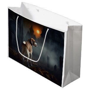 Beagle Halloween Scary  Large Gift Bag