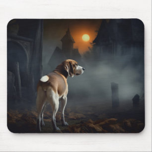 Beagle Halloween Scary Mouse Pad