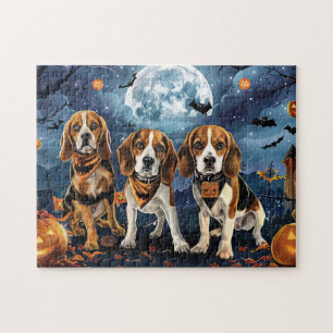 Beagle Halloween Spooky Jigsaw Puzzle