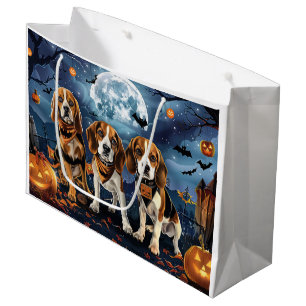 Beagle Halloween Spooky Large Gift Bag