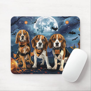 Beagle Halloween Spooky Mouse Pad