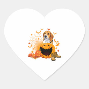 Beagle Halloween T ShirtBeagle Dog Halloween Heart Sticker
