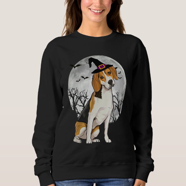 Beagle Halloween Witch Hat Sweatshirt (Front)