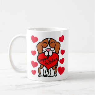 Beagle Happy Birthday Heart Coffee Mug