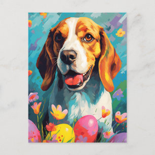 Beagle Happy Easter Postcard