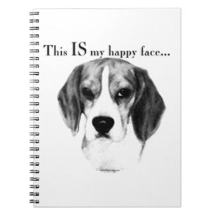 Beagle Happy Face; Happy Beagle; Grumpy Beagle Notebook