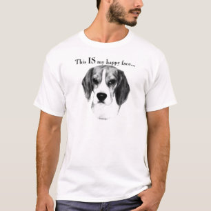 Beagle Happy Face; Happy Beagle; Grumpy Beagle T-Shirt