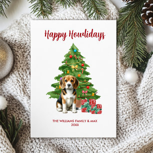 Beagle Happy Howlidays Card