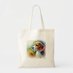Beagle Harrier Dog 010824AREF102 - Watercolor Tote Bag