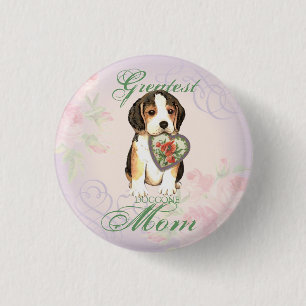 Beagle Heart Mum 3 Cm Round Badge