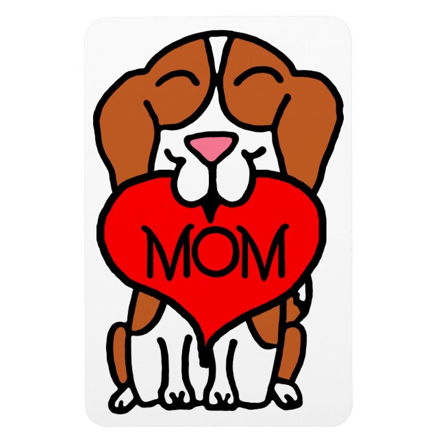 Beagle Heart Mum Magnet (Vertical)
