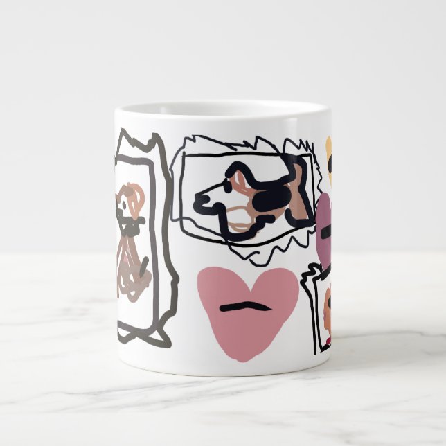 Beagle hearts  large coffee mug (Front)